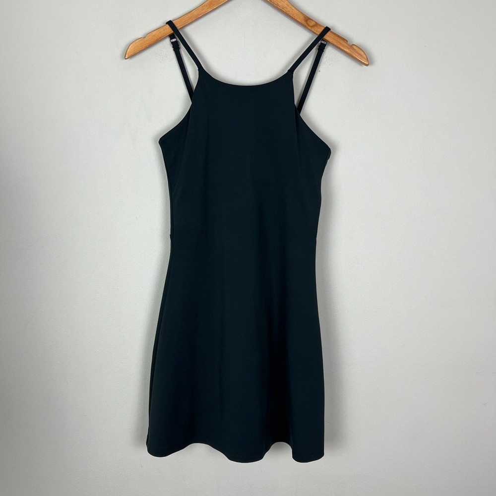 Girlfriend Collective Dress Unitard Skort Medium Black Pockets Athleisure Naomi